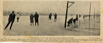 501528 Gezicht op de ijsbaan te Baarn, met meerdere schaatsers.